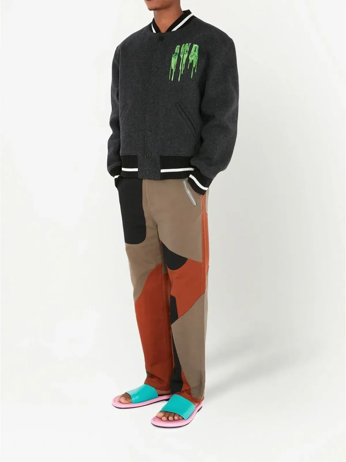 JW Anderson ロゴ刺繍ボンバージャケット - 画像3