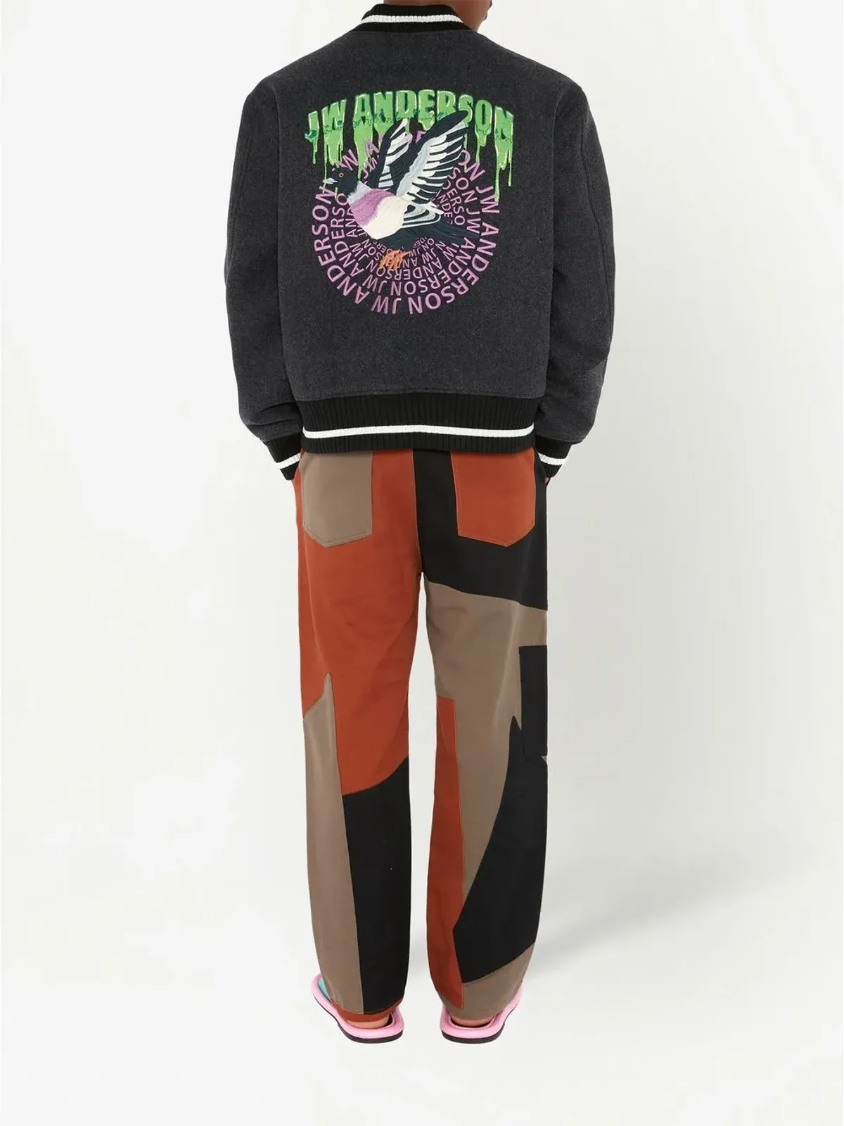 JW Anderson ロゴ刺繍ボンバージャケット - 画像4