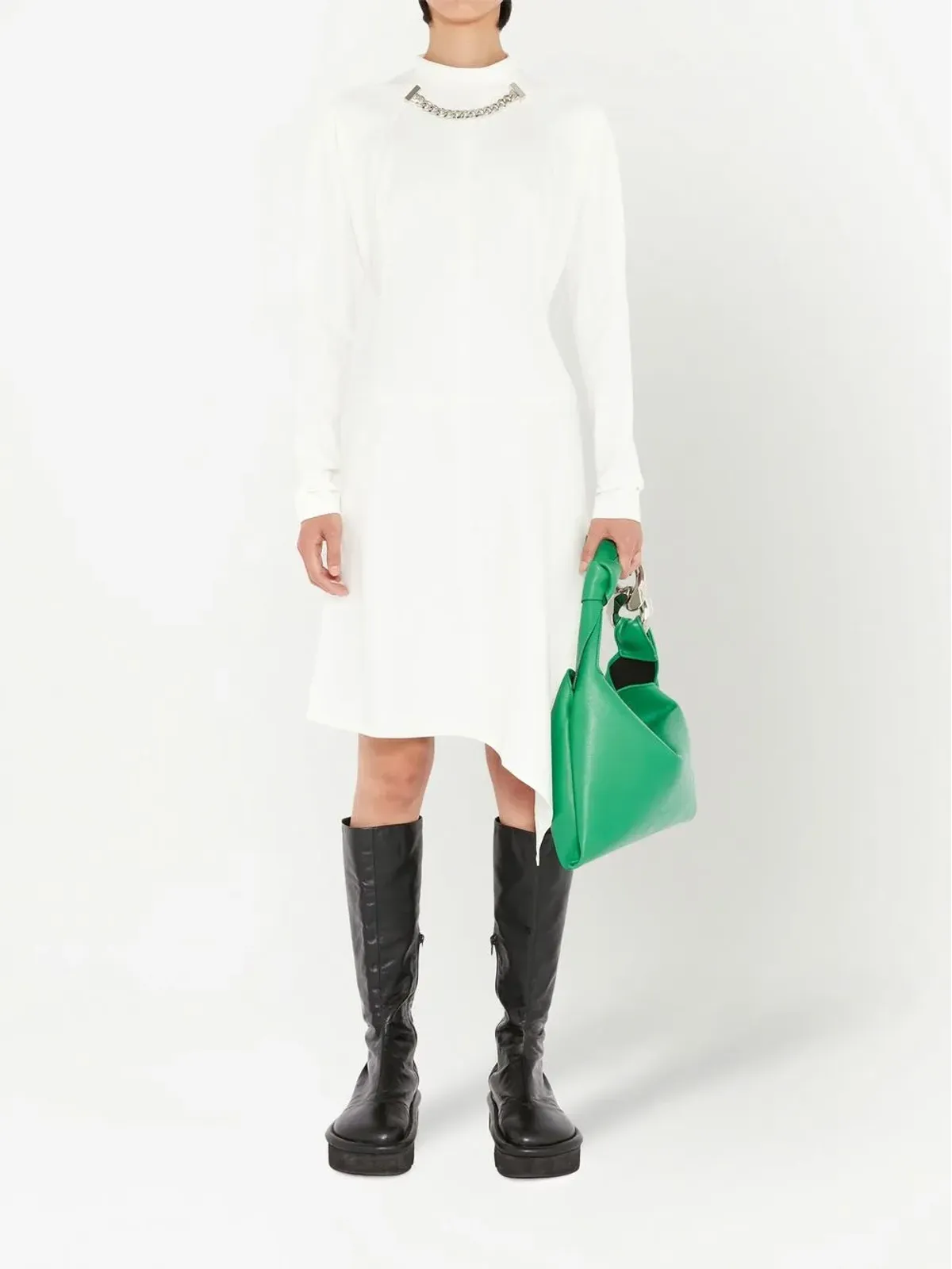 JW Anderson チェーンネック アシンメトリックヘム ドレス - 画像2