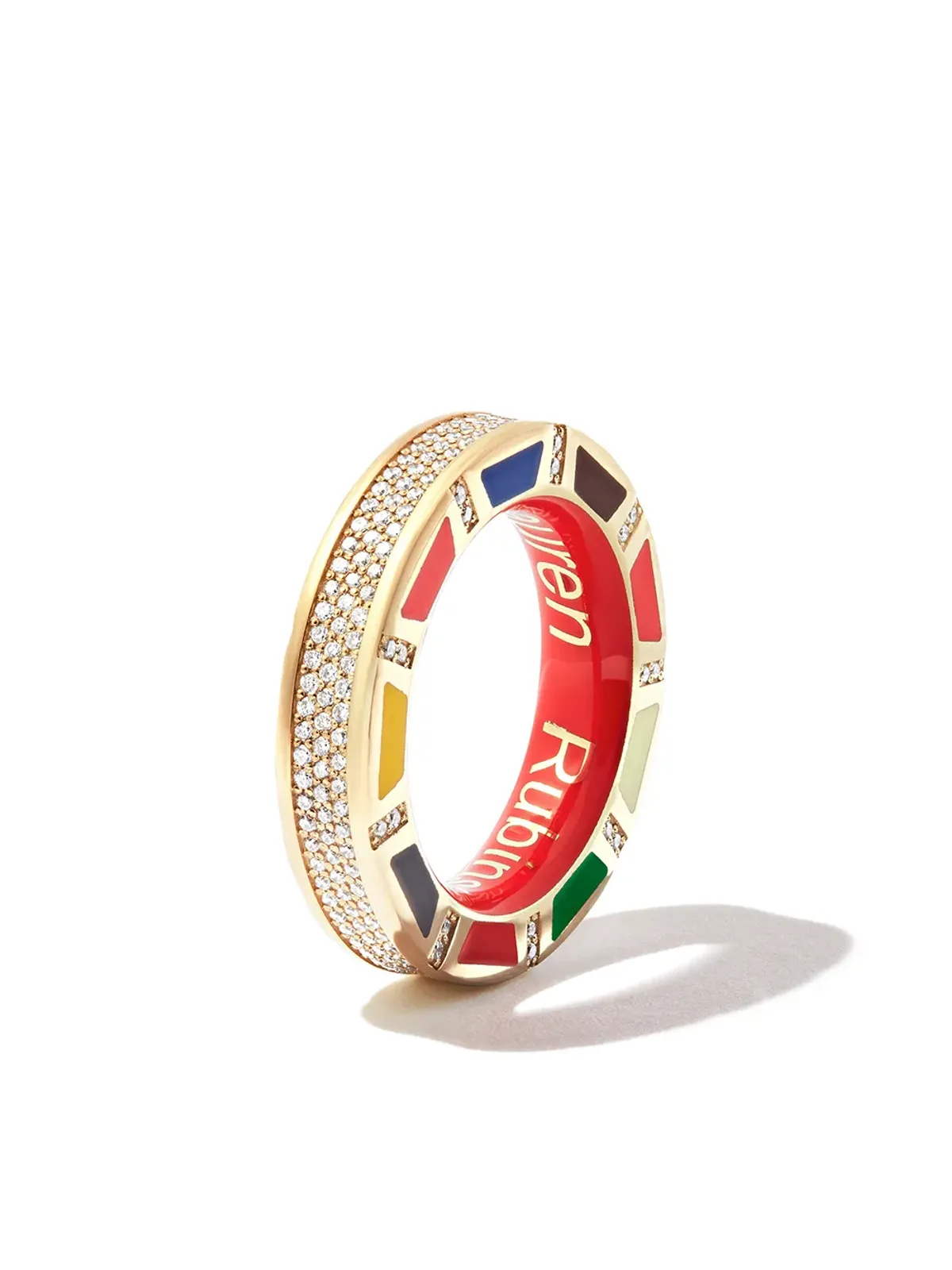 Lauren Rubinski 14kt イエローゴールドとホワイトゴールド ダイヤモンド リング（マルチカラー） - 画像3