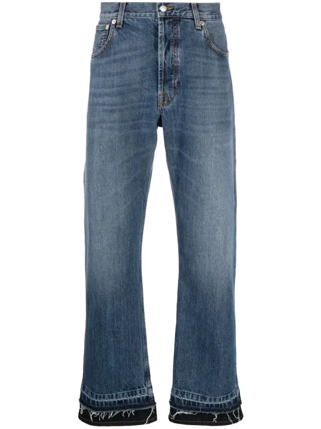 Alexander McQueen Alexander McQueen ストレートレッグ・クロップドジーンズの商品画像