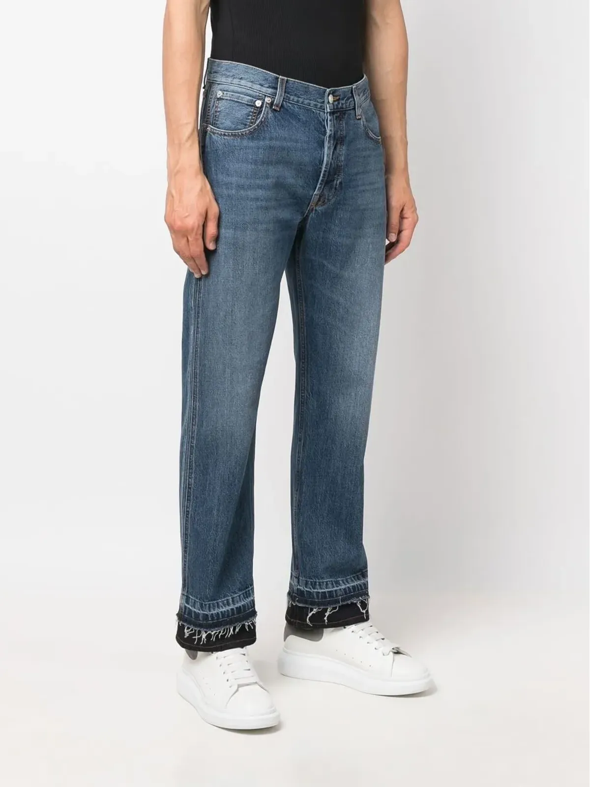 Alexander McQueen ストレートレッグ・クロップドジーンズ - 画像3