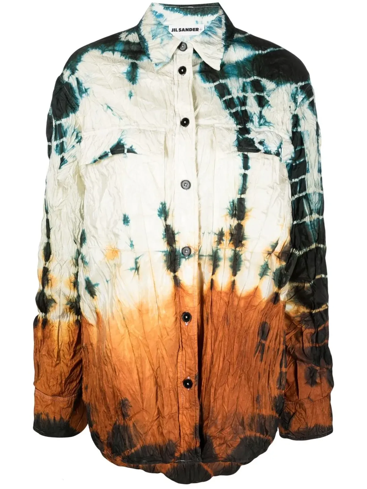 Jil Sander パッド入りタイダイシャツ - 画像1