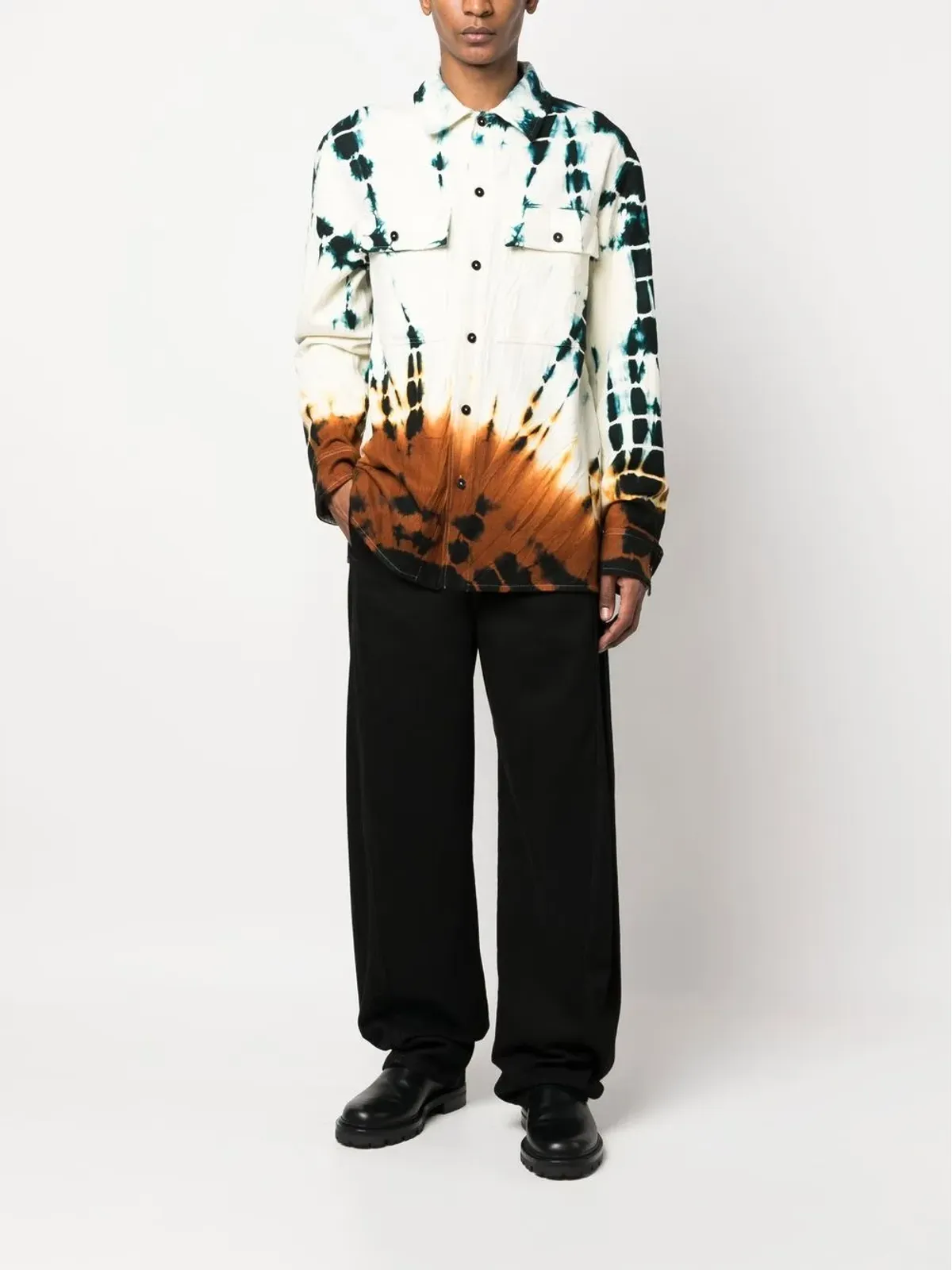 Jil Sander タイダイ チェストポケット シャツ - 画像2