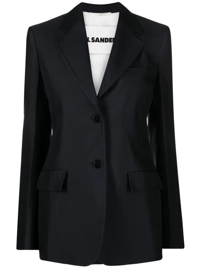 Jil Sander Jil Sander テーラード シングルブレスト ブレザー - ブルーの商品画像