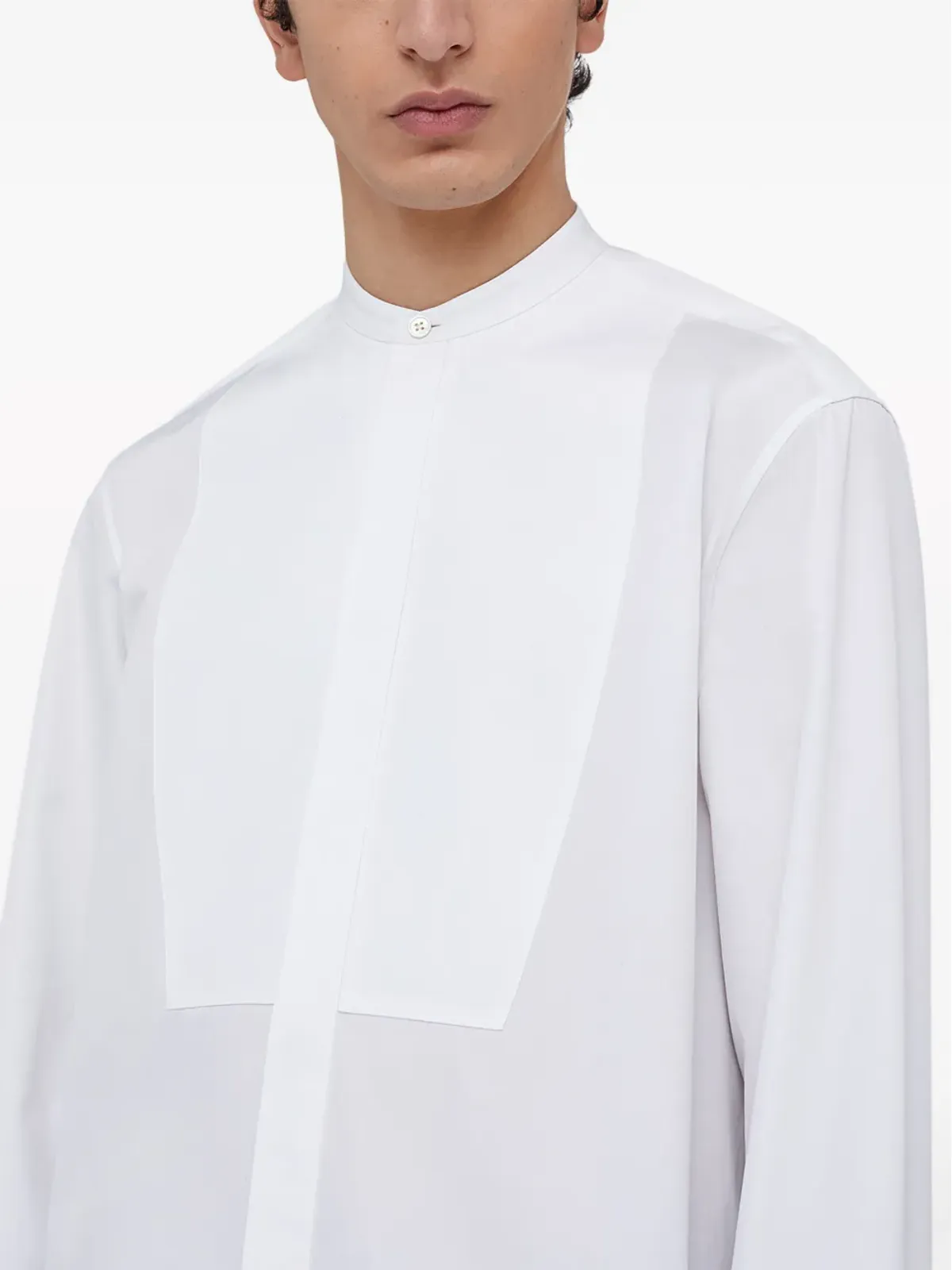 Jil Sander コットンシャツ（カラーなし・ホワイト） - 画像3