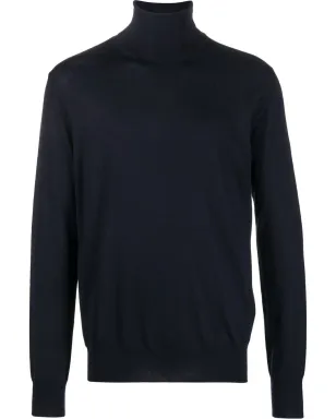 Jil Sander roll-neck merino wool jumper - Blue - サムネイル1