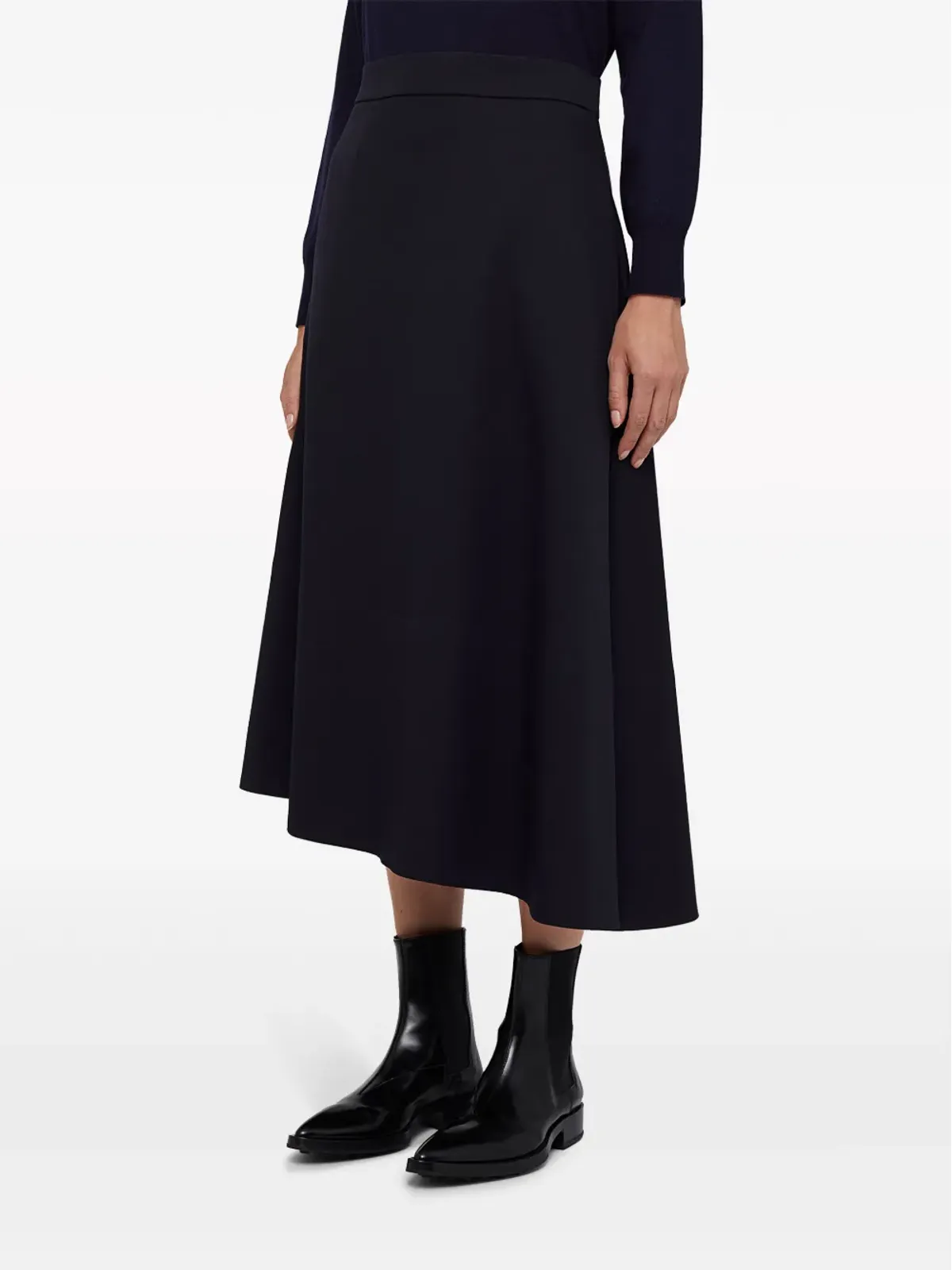 Jil Sander アシンメトリック ミディスカート - 画像3