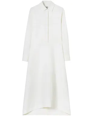 Jil Sander 長袖コットン ロングドレス - White - サムネイル1