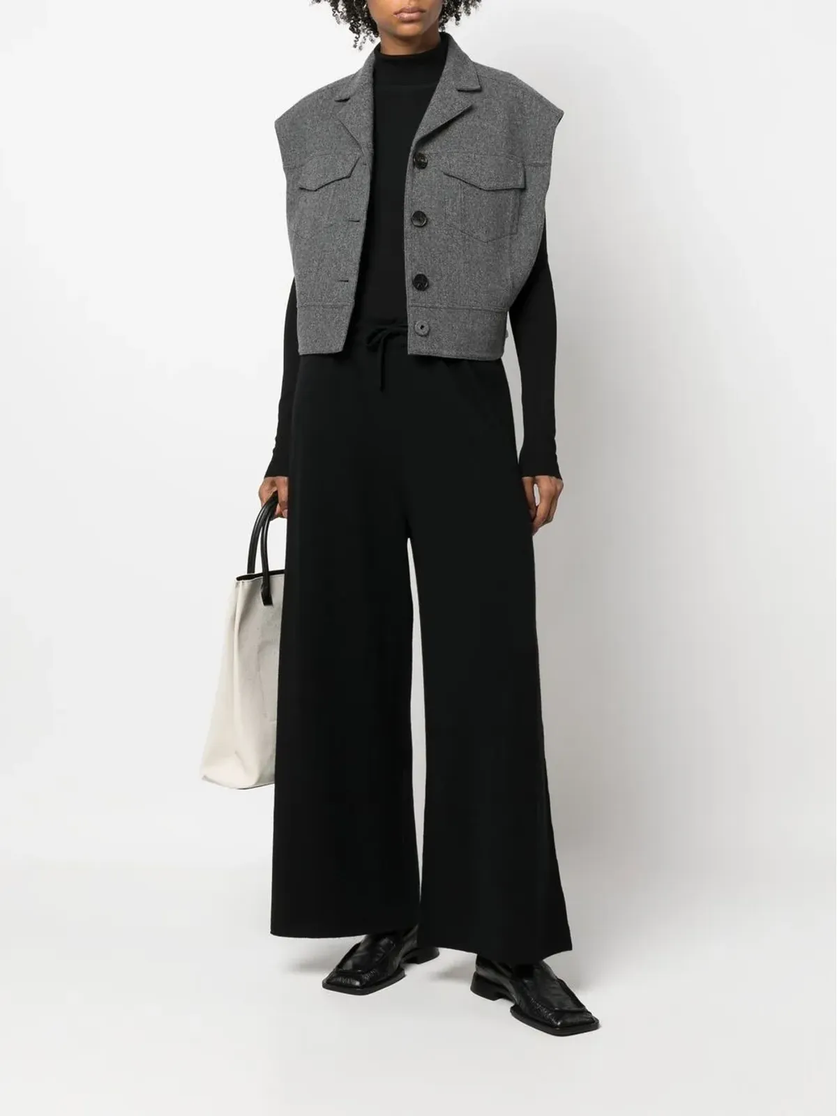 Jil Sander ワイドレッグニットパンツ - 画像2