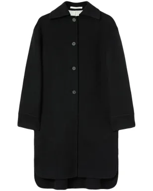 Jil Sander single-breasted button-fastening coat - Black - サムネイル1