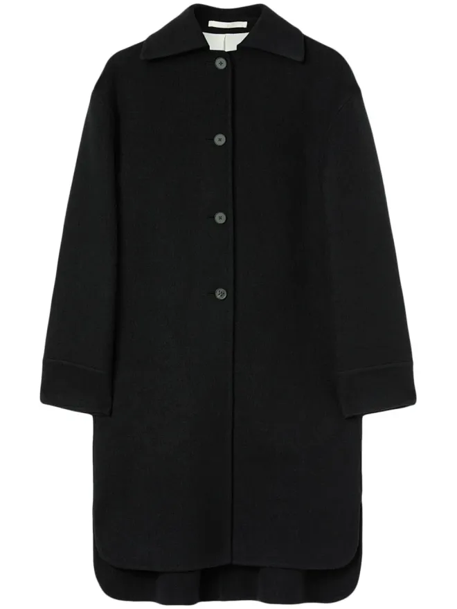 Jil Sander Jil Sander single-breasted button-fastening coat - Blackの商品画像