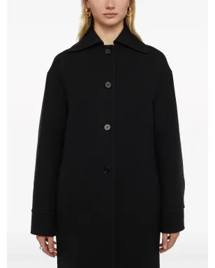 Jil Sander single-breasted button-fastening coat - Black - サムネイル4