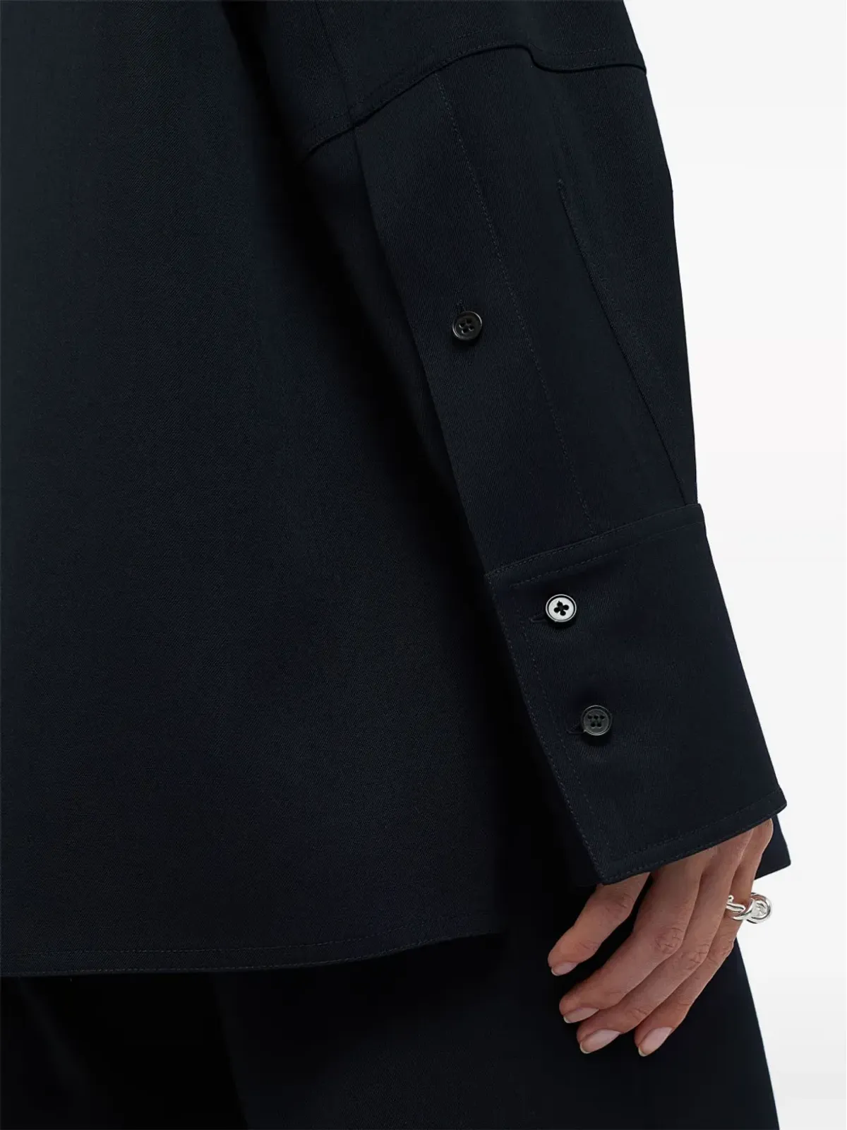 Jil Sander カラーなしボタンフロントシャツ - ブルー - 画像5