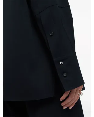 Jil Sander カラーなしボタンフロントシャツ - ブルー - サムネイル5