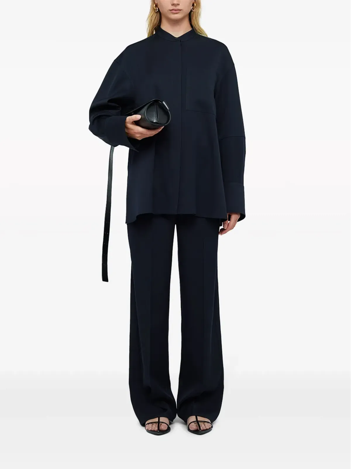 Jil Sander カラーなしボタンフロントシャツ - ブルー - 画像2