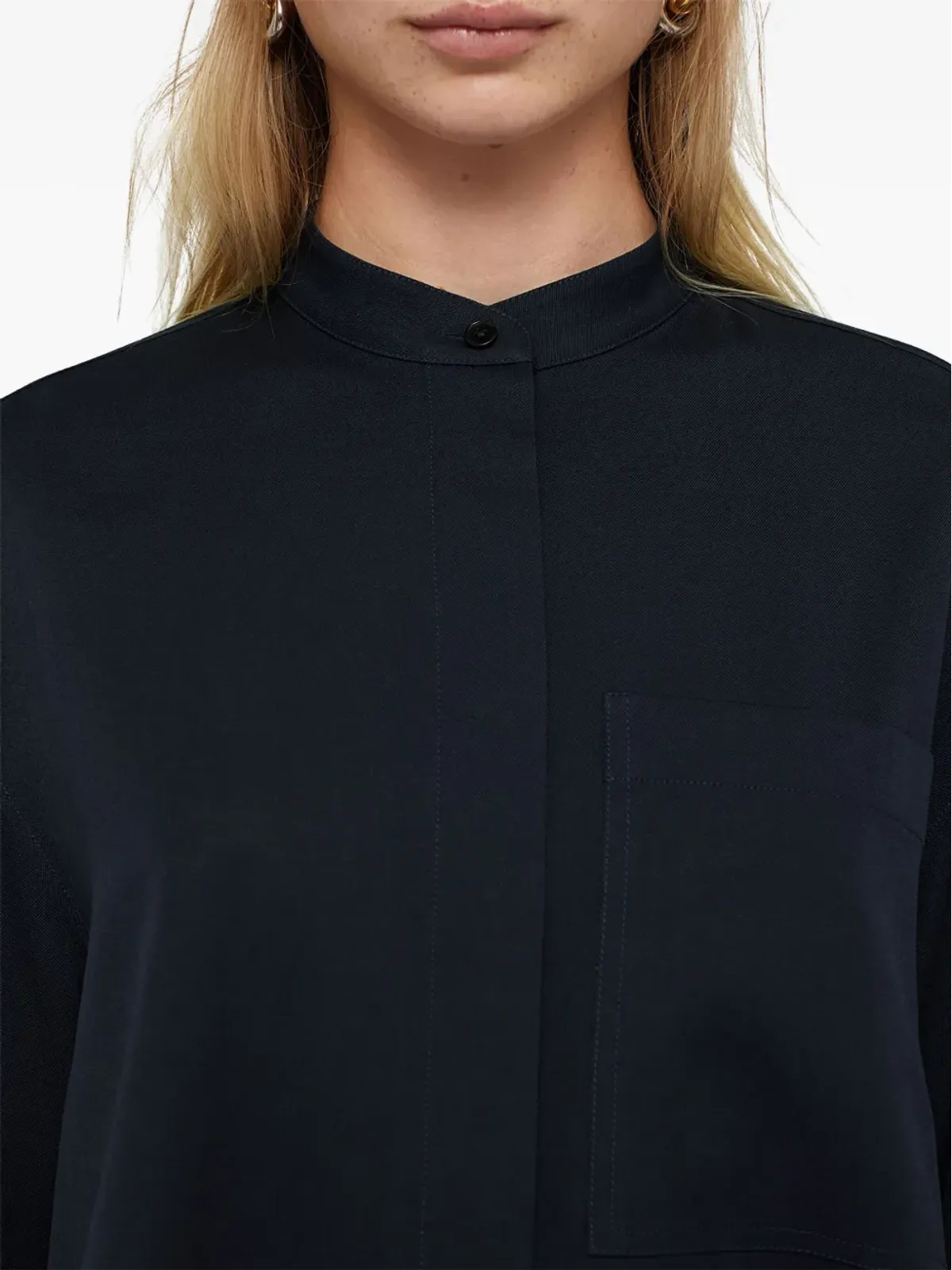 Jil Sander カラーなしボタンフロントシャツ - ブルー - 画像4