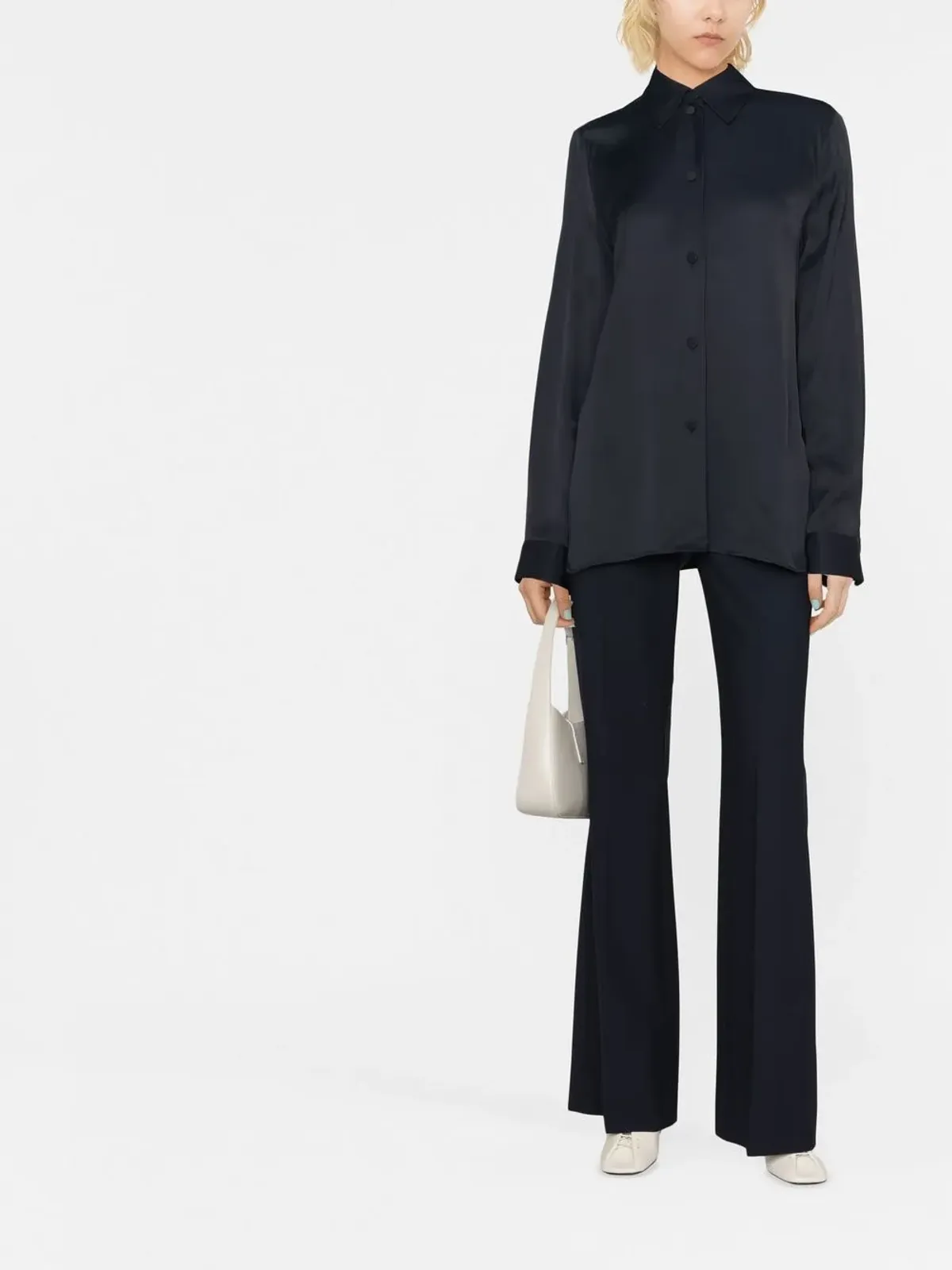 Jil Sander クラシックカラー ボタン付きブラウス - 画像2