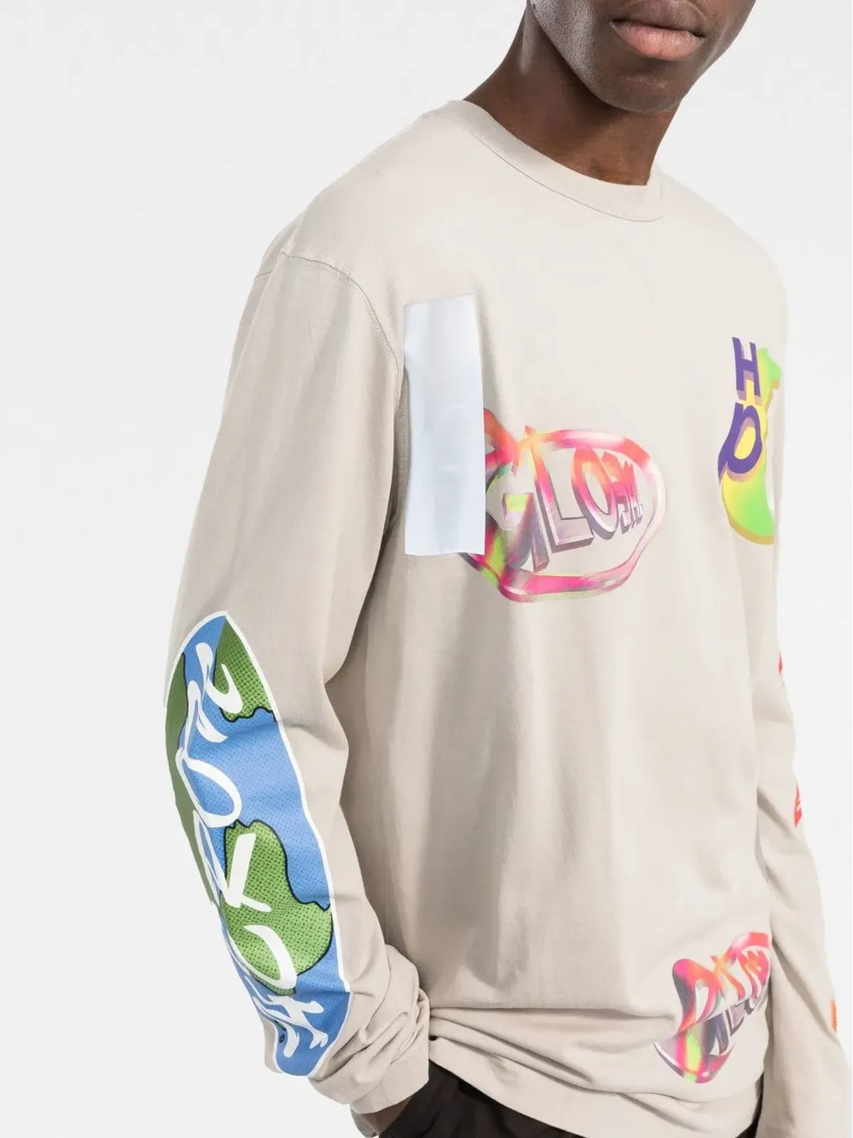 Heron Preston OS Global Collage ロングスリーブTシャツ - 画像3