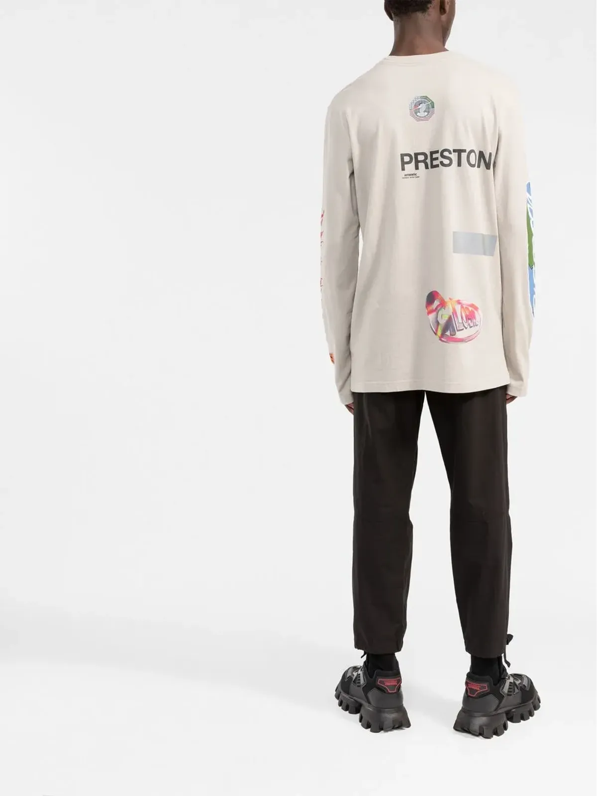 Heron Preston OS Global Collage ロングスリーブTシャツ - 画像4