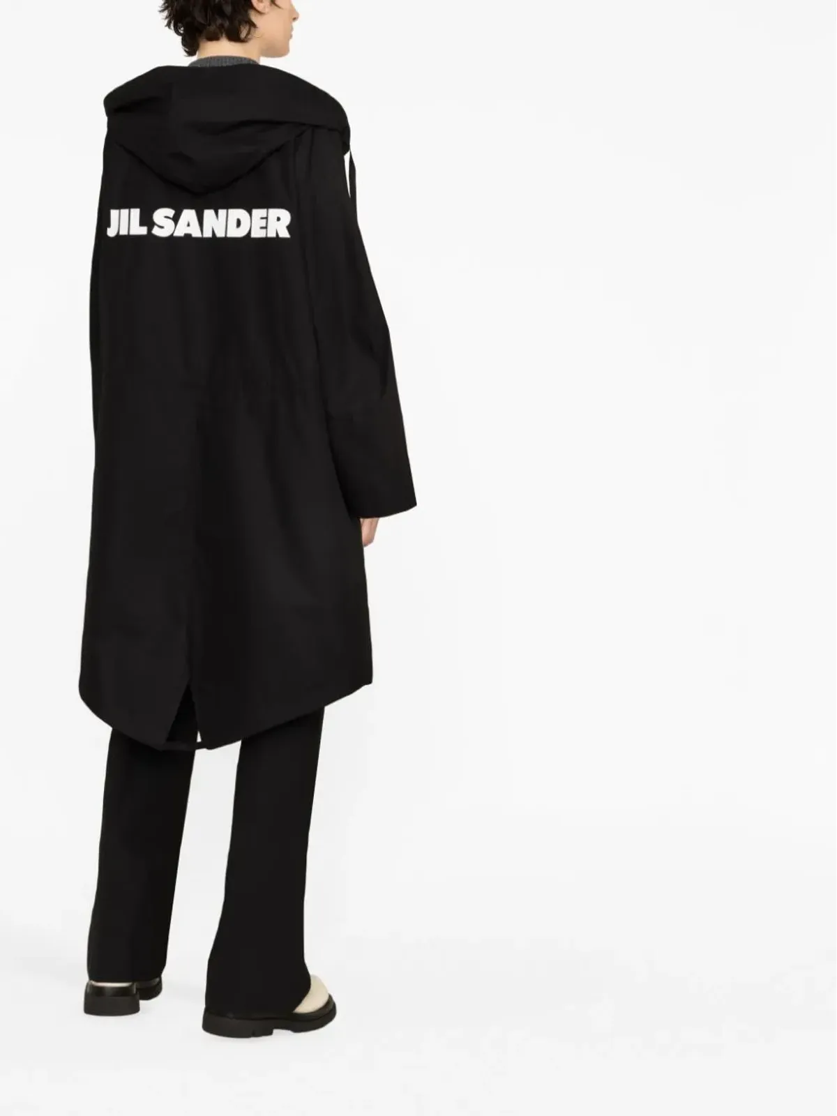 Jil Sander ロゴプリント コットンコート - 画像2