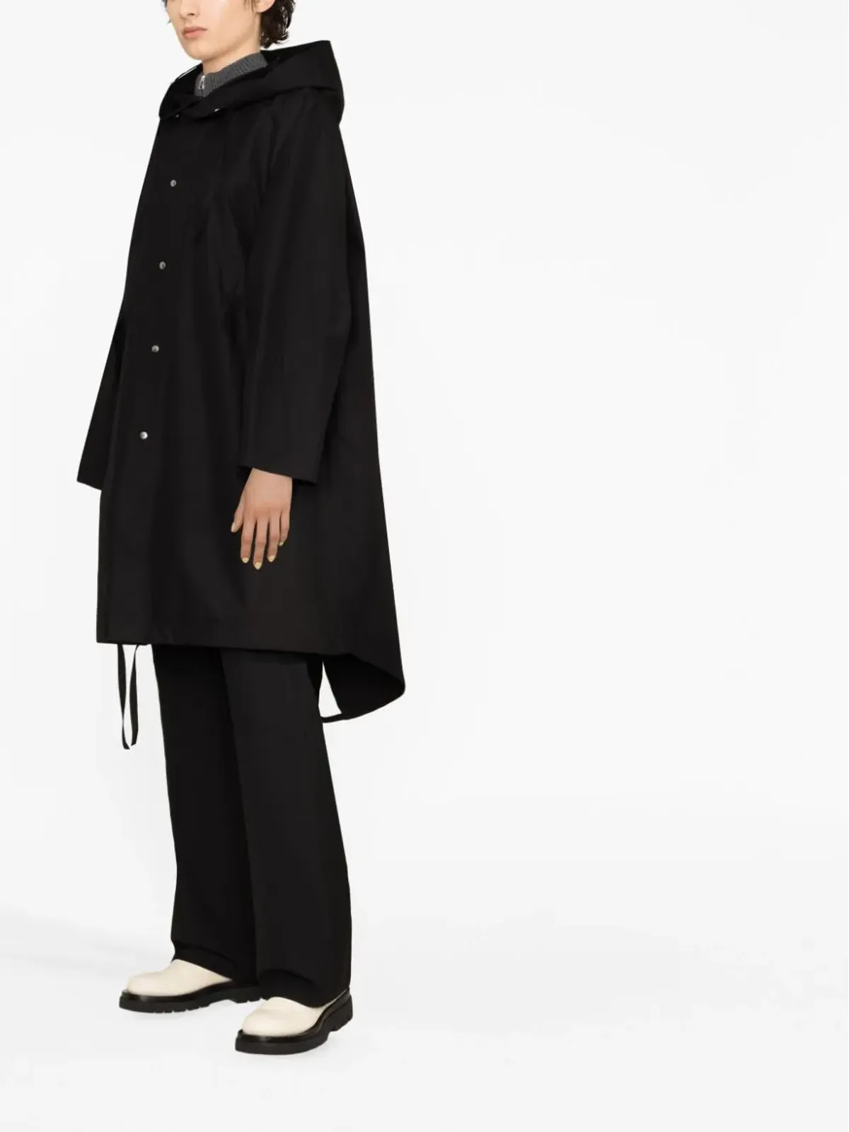Jil Sander ロゴプリント コットンコート - 画像4