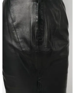 Alaïa ビンテージ 1980年代フィットレザースカート - ブラック - サムネイル5