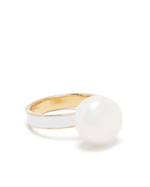 BEATRIZ PALACIOS White Moon pearl ring - Gold - サムネイル1