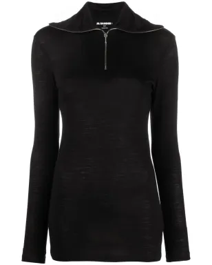 Jil Sander ロゴプリント ロールネック ニットトップ - サムネイル1