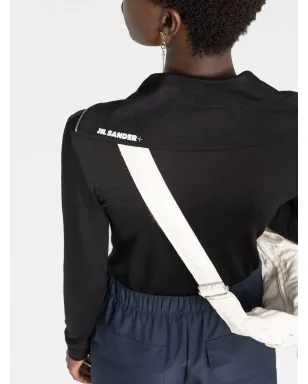 Jil Sander ロゴプリント ロールネック ニットトップ - サムネイル3