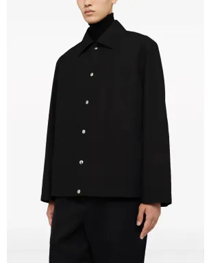 Jil Sander ロゴプリント コットンポプリン シャツジャケット - サムネイル3