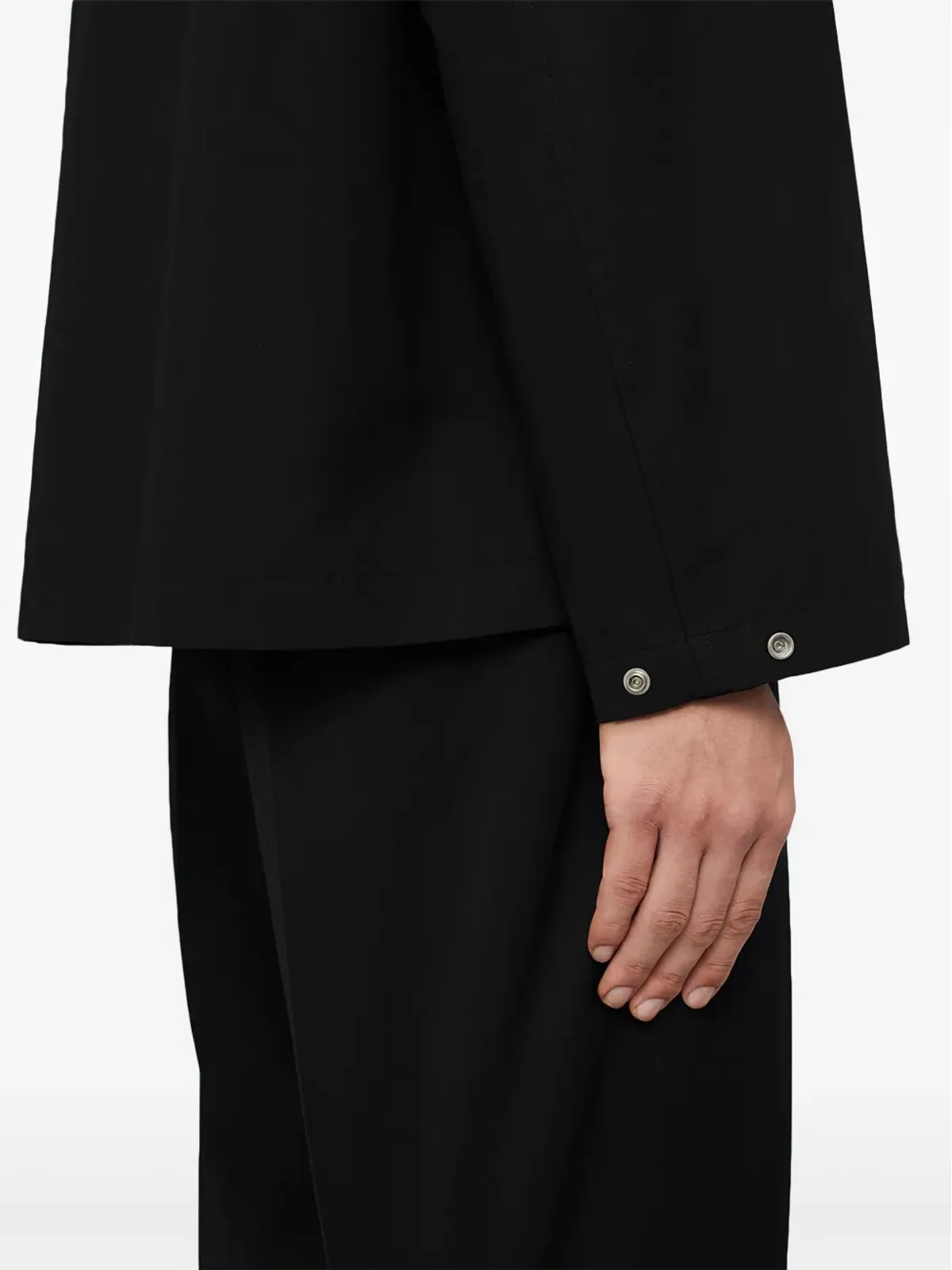 Jil Sander ロゴプリント コットンポプリン シャツジャケット - 画像4