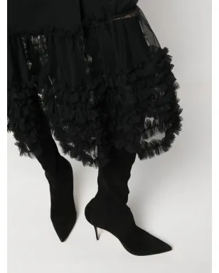 Viktor & Rolf ファンシー フリルヘム トレンチコート - ブラック - サムネイル5