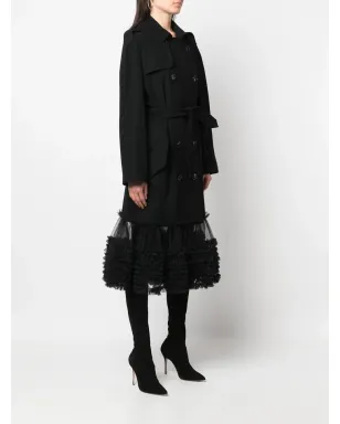 Viktor & Rolf ファンシー フリルヘム トレンチコート - ブラック - サムネイル3