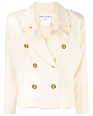 Saint Laurent Pre-Owned 1980年代 ダブルブレスト クロップドジャケット - サムネイル1