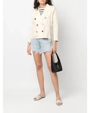 Saint Laurent Pre-Owned 1980年代 ダブルブレスト クロップドジャケット - サムネイル2