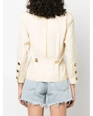 Saint Laurent Pre-Owned 1980年代 ダブルブレスト クロップドジャケット - サムネイル4
