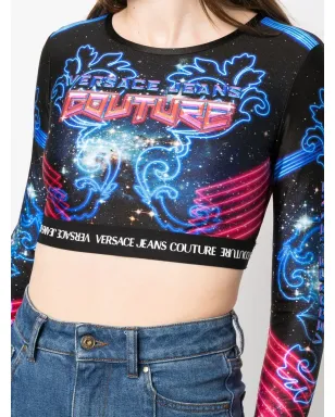 Versace Jeans Couture ロゴプリント クロップドトップ - サムネイル5