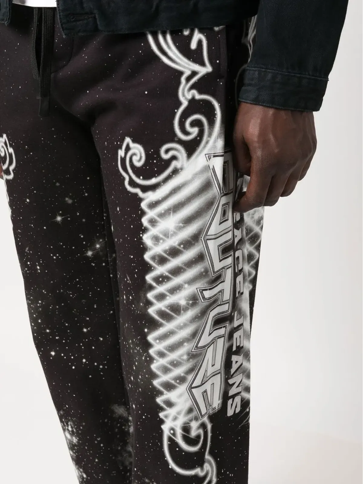 Versace Jeans Couture ギャラクシープリント コットン トラックパンツ - ブラック - 画像5