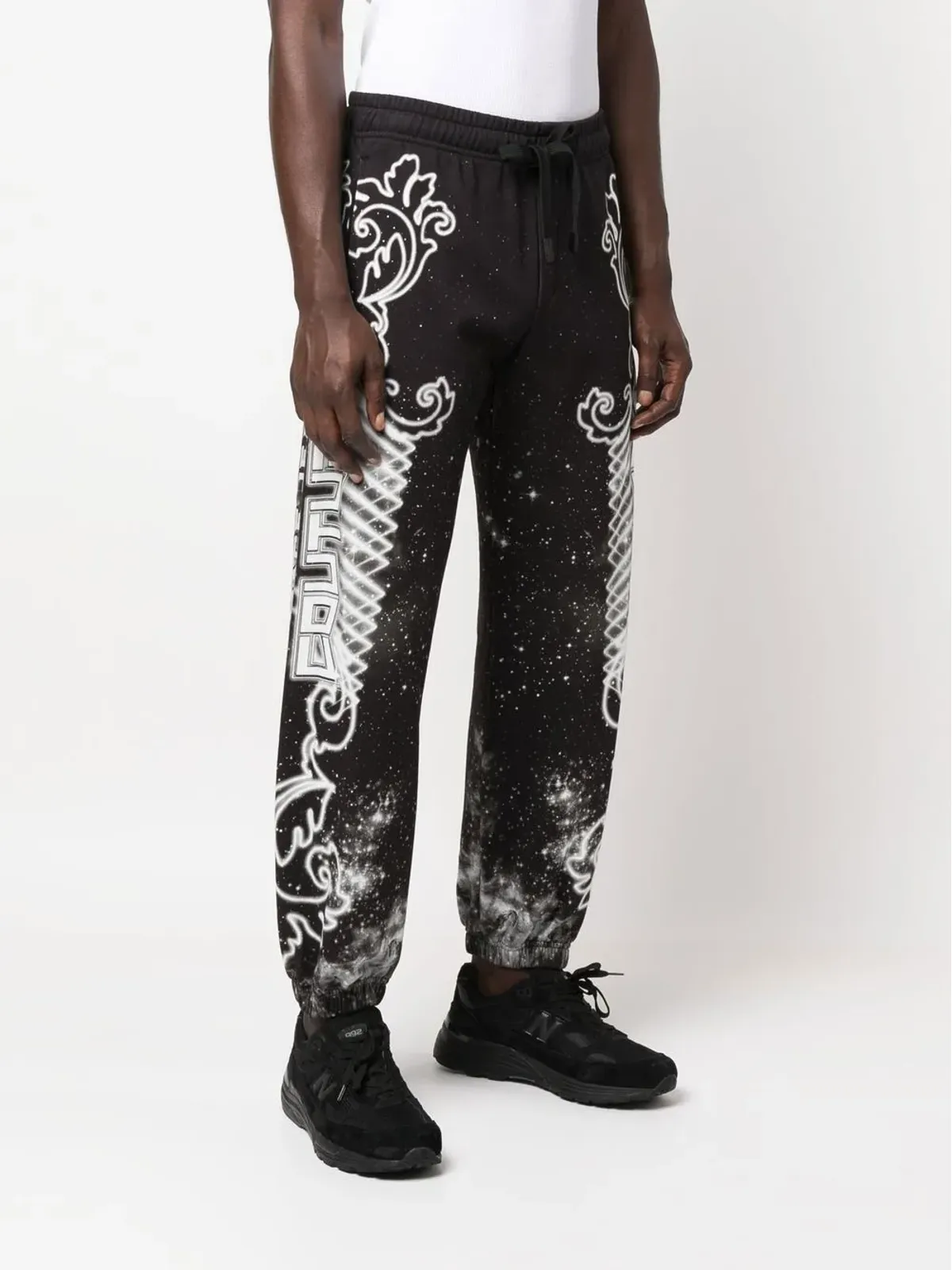 Versace Jeans Couture ギャラクシープリント コットン トラックパンツ - ブラック - 画像3