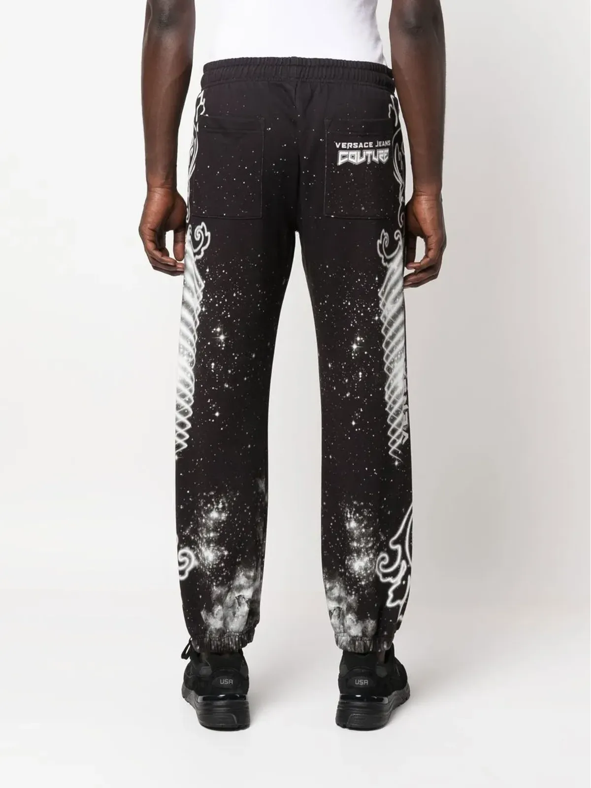 Versace Jeans Couture ギャラクシープリント コットン トラックパンツ - ブラック - 画像4