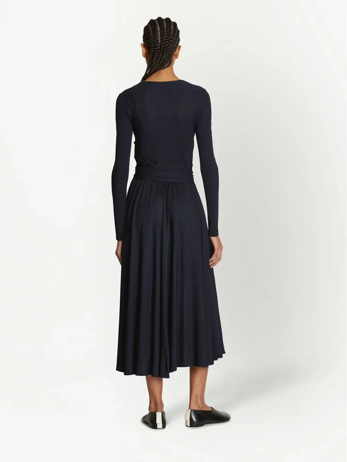 Proenza Schouler White Label ノットディテールVネック ドレス - 画像4