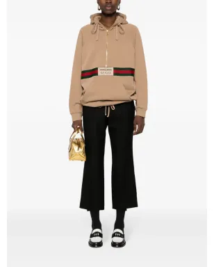 Gucci ダーツディテール クロップドパンツ - ブラック - サムネイル2
