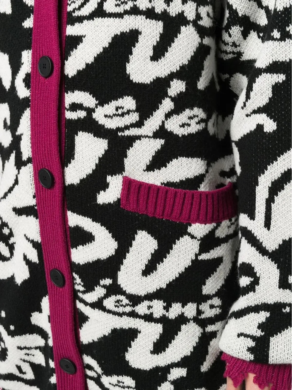 Versace Jeans Couture ディストレストエフェクト カーディコート - 画像5