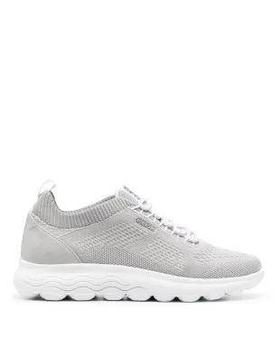 Geox Spherica lace-up knit sneakers - Grey - サムネイル1