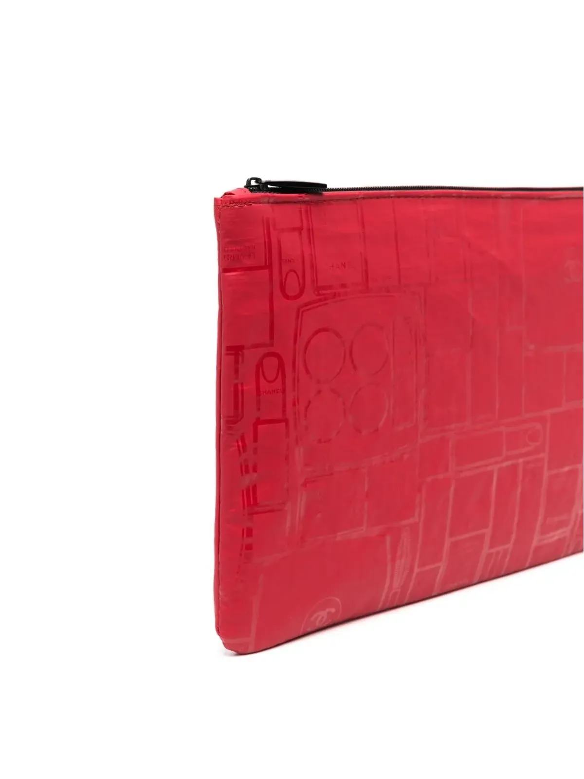CHANEL Pre-Owned 2000年代 香水瓶プリント クラッチバッグ - レッド - 画像2