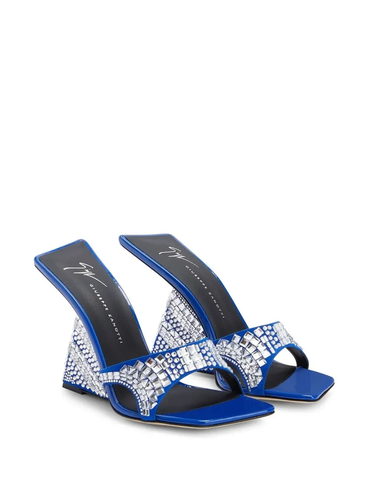 Giuseppe Zanotti アキラ シャイン ウェッジサンダル - 画像2