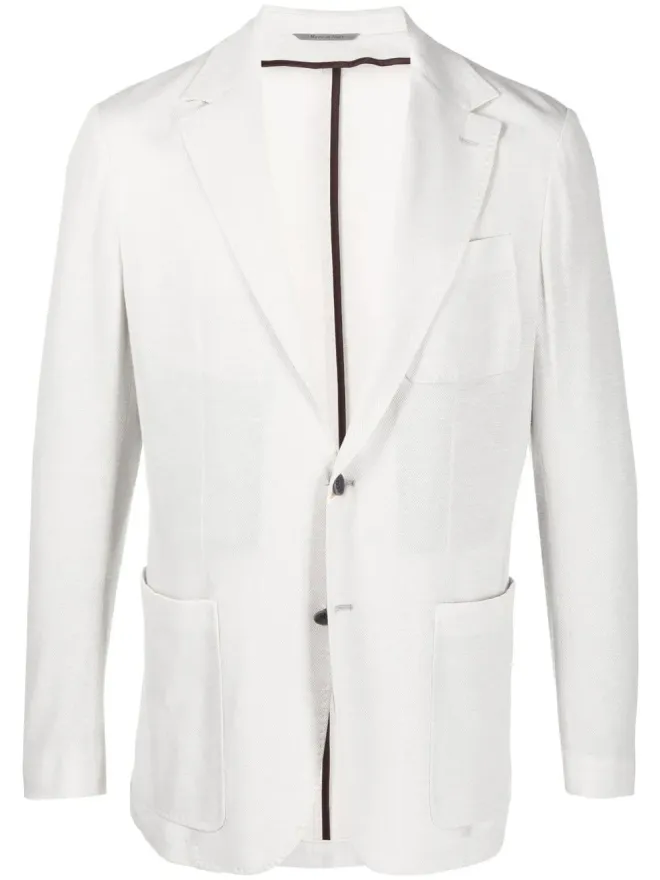 Canali Canali フィットしたシングルブレスト・ボタンブレザーの商品画像