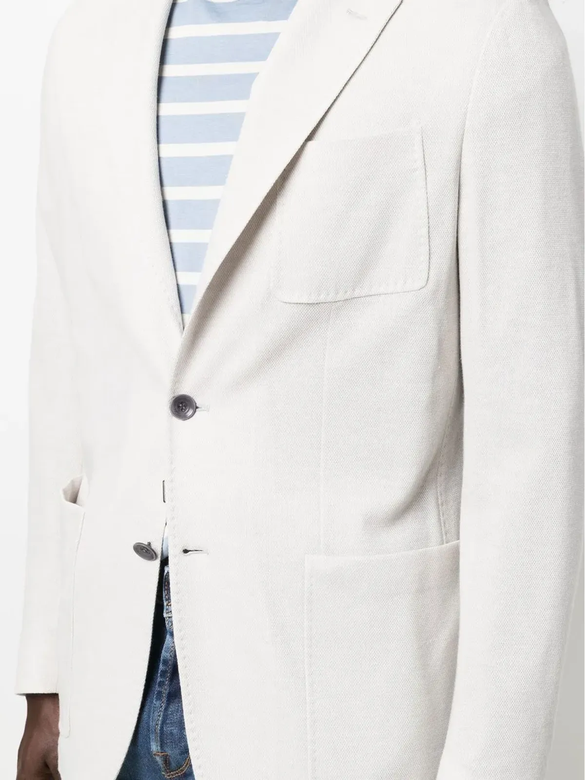 Canali フィットしたシングルブレスト・ボタンブレザー - 画像5