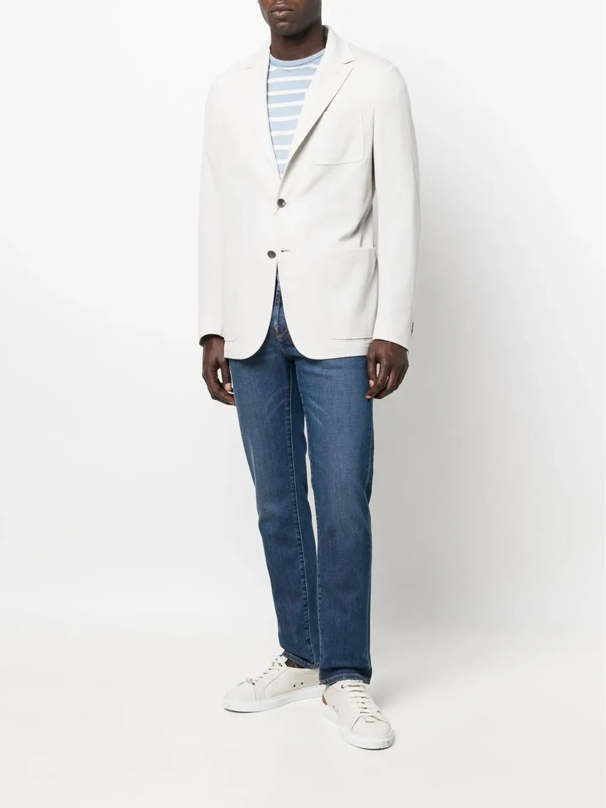 Canali フィットしたシングルブレスト・ボタンブレザー - 画像2